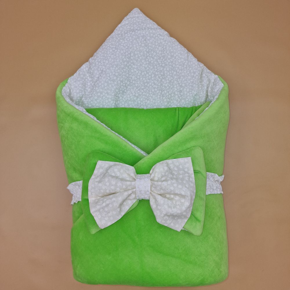 Комплект на выписку 2 пр: одеяло+бант (двухсторонний) артикул анонс 1876в-1-1_м_02