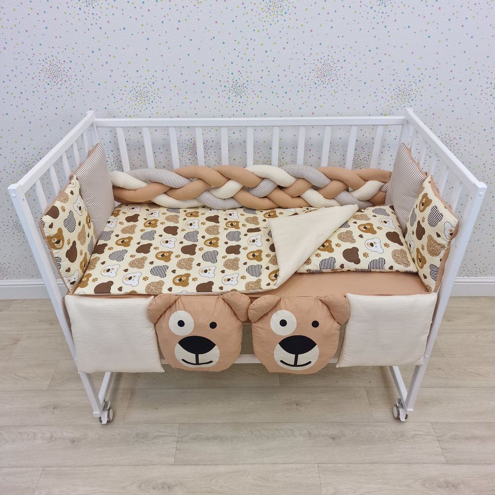 КПБ 14 пр (борт + пододеяльник + одеяло + наволочка + подушка + простынь (бязь) артикул анонс 1190-0-1бб_05