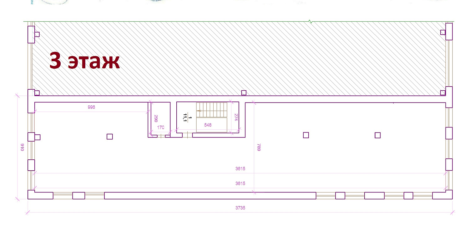 Аренда помещения 3 этаж 256 кв.м.